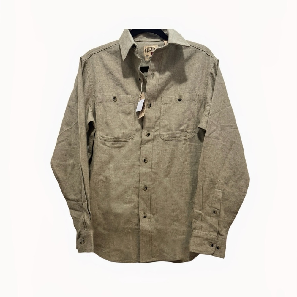 Redhead Brand Men's Tan Button-Up Top